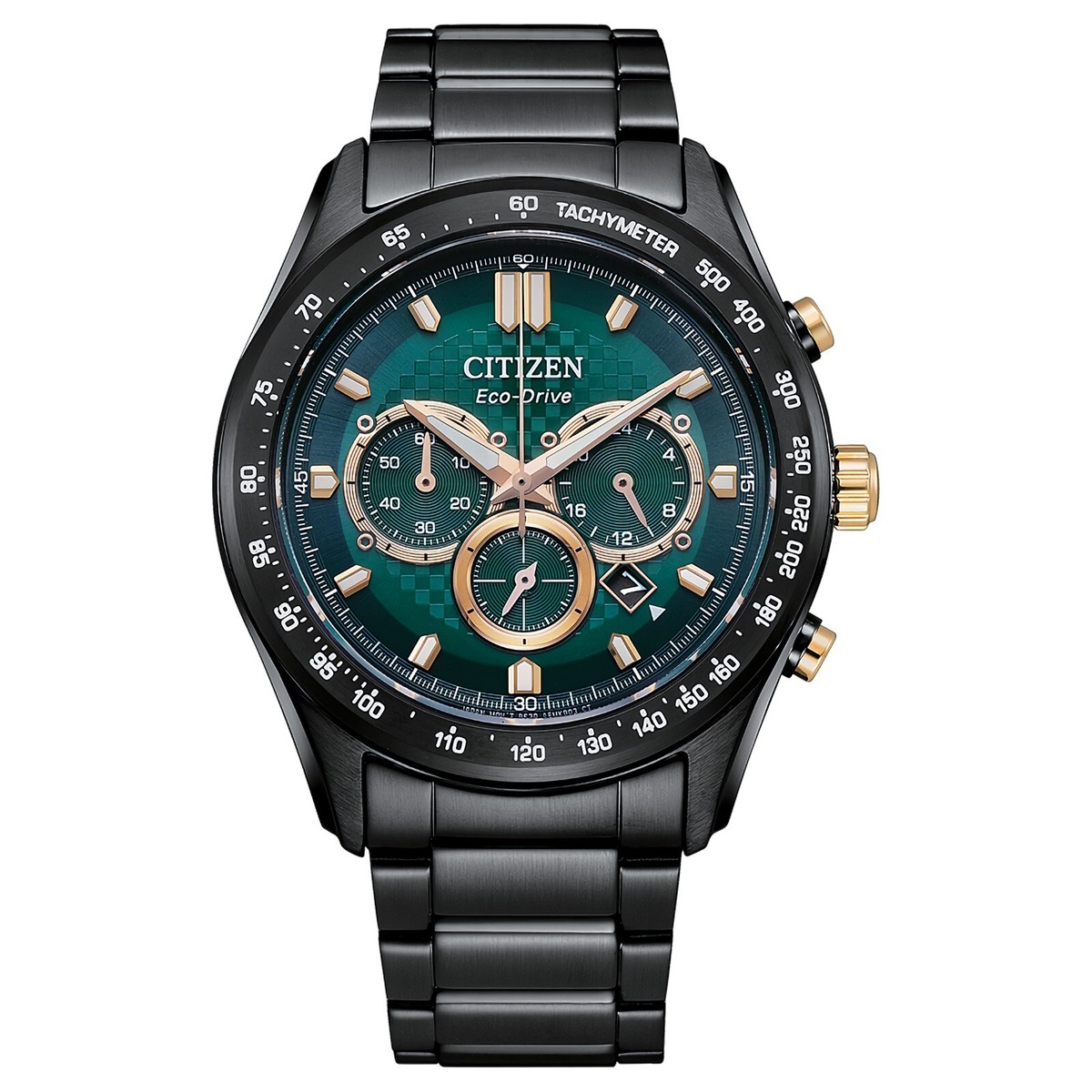 CITIZEN CA4536-86X Eco-Drive Green Dial Chronograph Stainless