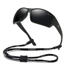 Polarized Sports Sunglasses TR90 Frame Glasses Flexible  Durable for Men Women