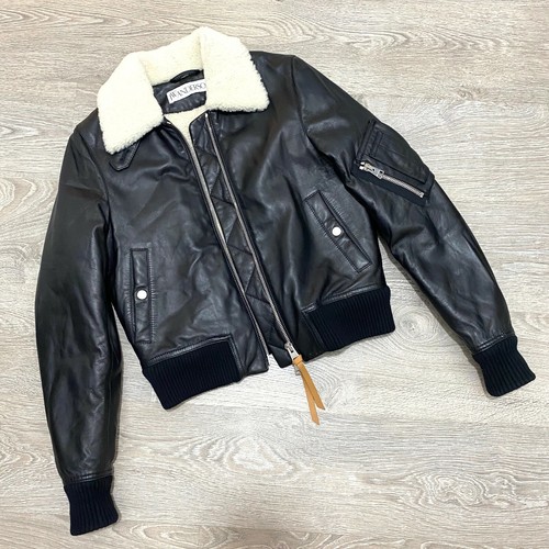 J. W. Anderson Black Leather Bomber 