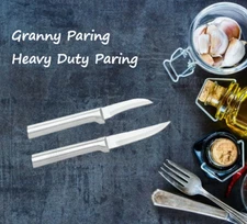 Rada 2 Pc Set Granny Paring Knife And Heavy Duty Paring (Silver Handle) New !!
