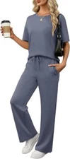 ANRABESS Women's Gray Lounge Set - Stylish & Comfortable