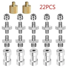 1/4" and 3/8" Converter Threaded Screws Metal Adapter Mount for Camera Tripod