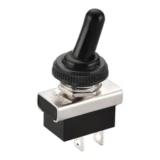 Toggle Switch SPST On-Off Type 2 Pin 12V/10A with Waterproof Cover for Auto Car