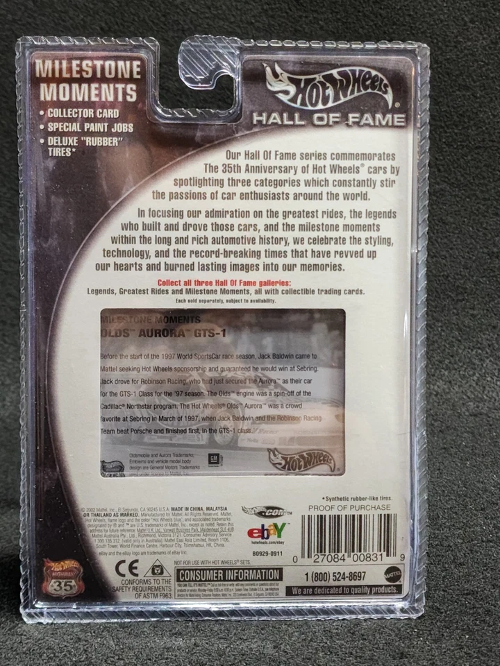 Hot Wheels Salón de la Fama Milestone Moments Olds Aurora GTS-1 Foto 2 de 2