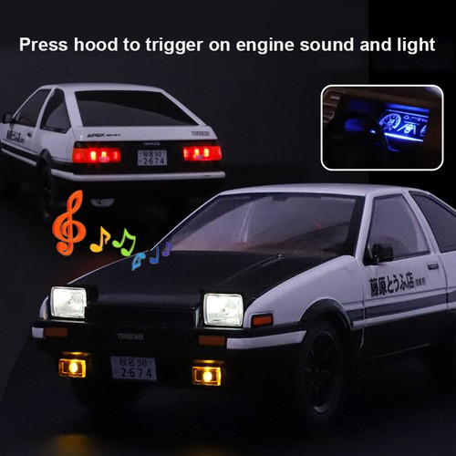 1:18 Diecast Vehicle for Initial D Toyota TRUENO AE86 Model Car Toy Collection - Picture 4 of 11