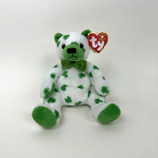 Ty Beanie Baby CLOVER St. Patrick's Day 2001 Bear Retired