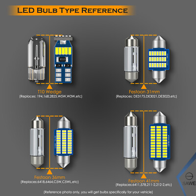 19 x Ultra White LED Lights Interior Package Kit For 2011 - 2024