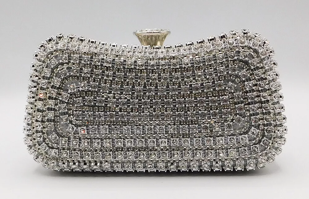 SKB Stylish & Fancy Evening Party Bridal Wedding Clutch Purse Silver Online  in India, Buy at Best Price from Firstcry.com - 13893426