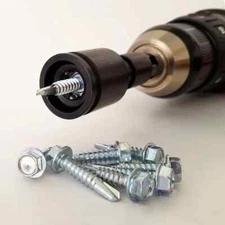 5/16" Hex Tek Screw Nutsetter Bit Non-Magnetic Mechanical Hold AutoLock Driver