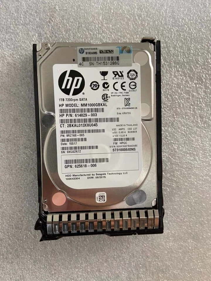 656108-001 655710-B21 HP 1TB 6G SATA 7.2K 2.5" SC MDL HDD HARD DRIVE - Image 2 of 4