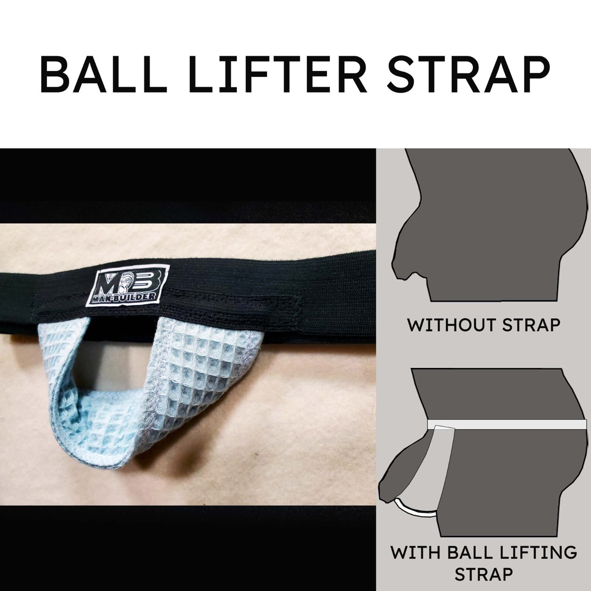 Sangle Pour Testicules Ball Strap Classic En Silicone Noir - Boners