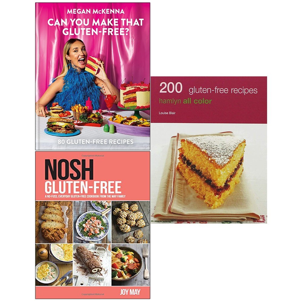 Can You Make That Gluten, NOSH Gluten-Free, 200 Gluten Free Recipes 3 Books Set