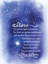 Quote Shine Stars Framed Wall Art Print 12X16 In