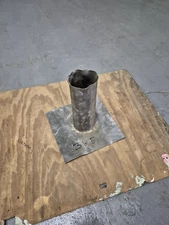 Lead Flashing 4"D Vent Straight - 12x12 Base, 11.5"H