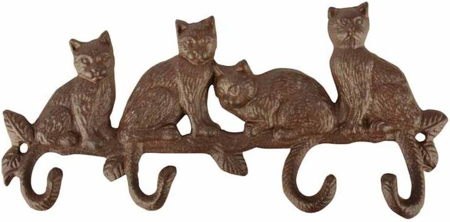 Cat Hooks - Cast Iron Antique Brown Finish
