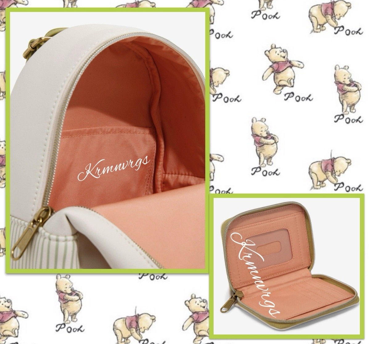 Loungefly Winnie The Pooh Flowers Mini Backpack & Wallet  display picture 1