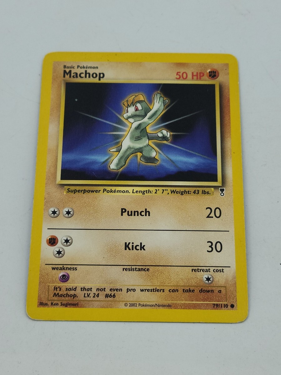 ken sugimori pokemon cards value Machop 2002 Nintendo Trading 79/110 Why are there so many