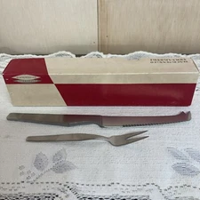 MCM HACKMAN SERRATED CHEESE KNIFE & FORK WITH BOX