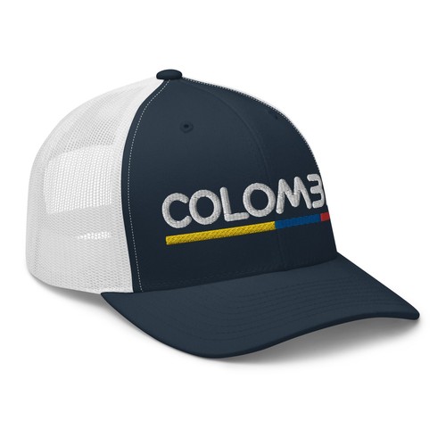 Minimal Colombia Flag Trucker Hat Mesh Colombia Trucker Cap - Picture 10 of 14