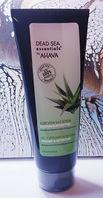 AHAVA Dead Sea Essentials Aloe Vera Salt Scrub --220ml/7.5oz New/Sealed