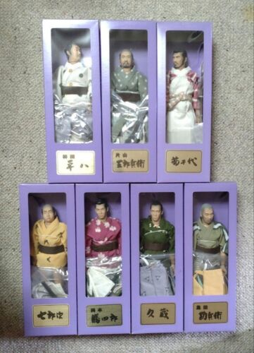 Juego de 7 figuras muñeca Samurai precisión Akira Kurosawa súper raro usado JP AA23 - Imagen 1 de 9