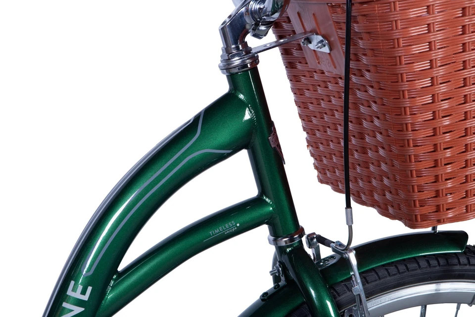 Fahrrad City Damen 28" Korb Stadt Retro Gepäckträger Stahl Grün RH 48cm - Bild 2 von 2