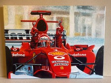 Michael Schumacher Ferrari racing Canvas art print  Seventh heaven Fomula one