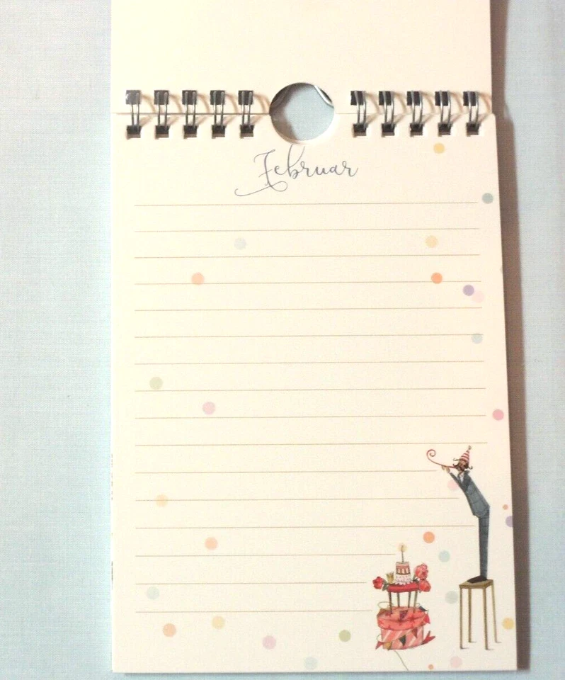 1x Geburtstagkalender Silke Leffler Geburtstag Kalender 11,5 x 16,5 cm liniert - Bild 2 von 4