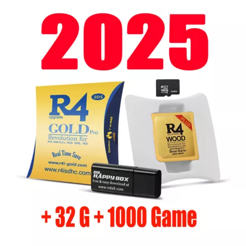 2025 R4 Gold Pro SDHC for DS/3DS/2DS/NDS Revolution Cartridge 32G Card+ 999 Game - Bild 2 von 9