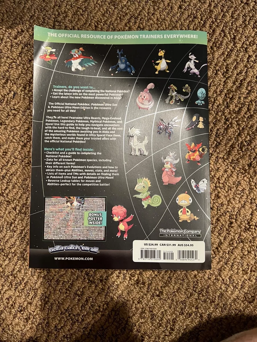 Pokémon Pokédex Ultra Sun/Ultra Moon Official National Manual Guide Edition  Book 9780744019360