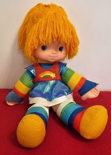 Vintage Rainbow Brite Doll Original 1983 45cm Mattel Rag Retro Toy Hallmark Tag