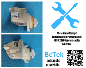 Miele Ablaufpumpe Laugenpumpe Pumpe Askoll M118 25W Geschirrspüler  6439973