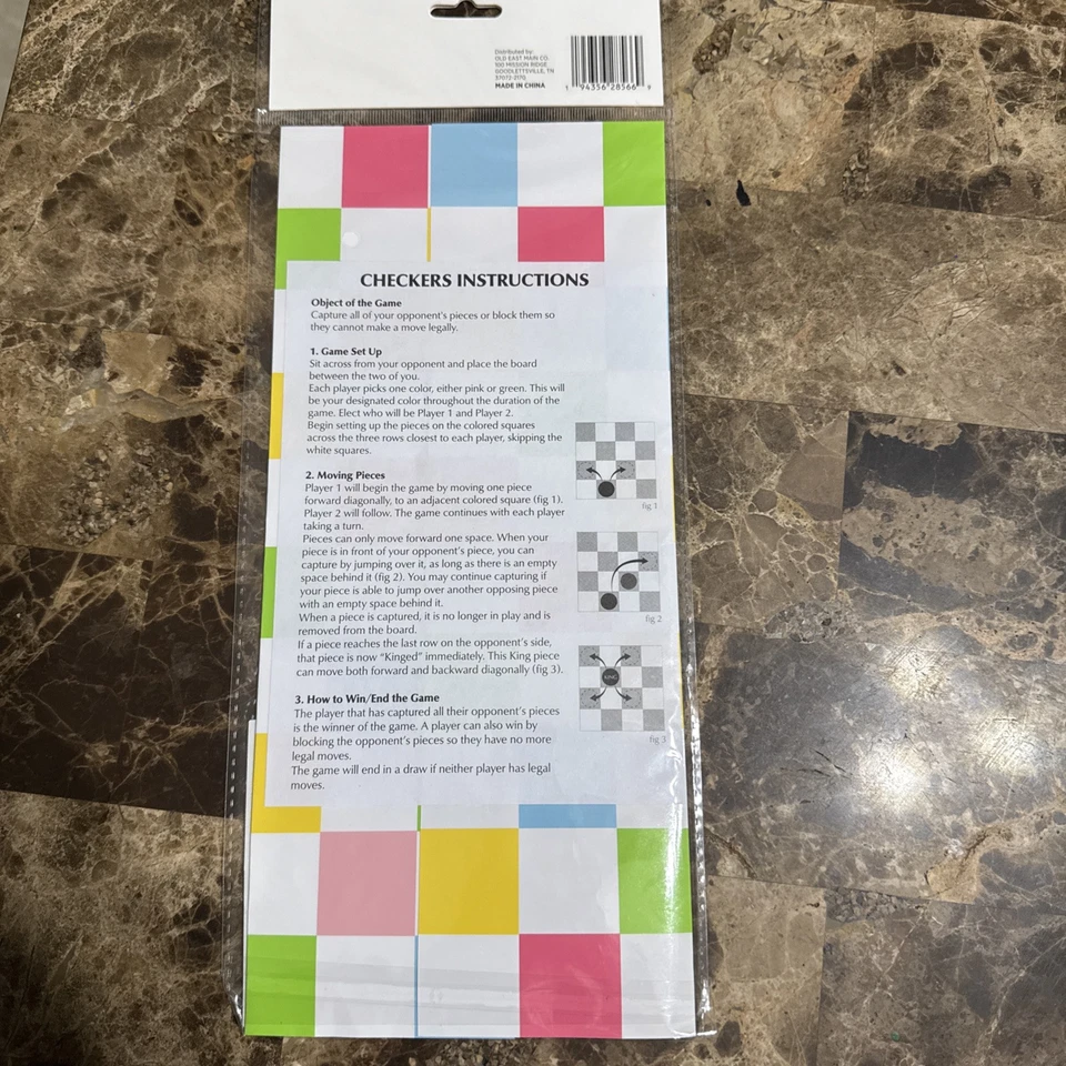 Checkers Game Folding Board Chess Set For Party Activities Fun Party Game New - Image 3 of 3