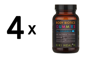 4 x KIKI Health Body Biotics Gummies for Children, 175mg - 60 (458,29 EUR/kg)