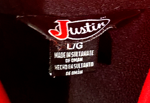 Justin Boots Hoodie Men’s Large Black - Picture 4 of 5
