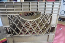 Beige Farmland Dairies 19" x 13" Rectangular Milk Crate Container Carrying Case