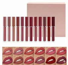 6Pcs Set Lip Gloss Lipstick Matte Velvet Waterproof Long Lasting Makeup Set Gift
