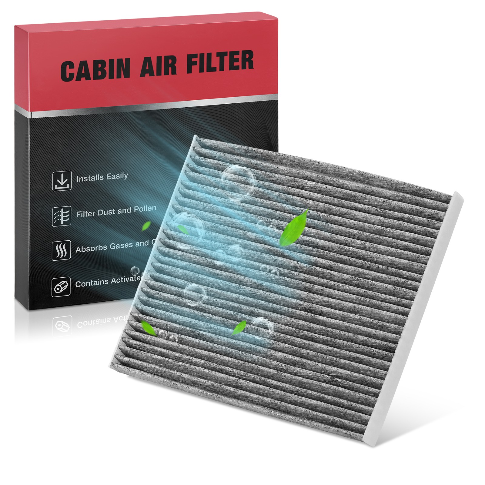 Activated Carbon Cabin Air Filter For Lincoln MKZ 2013-2020 2.0L Ford Fusion