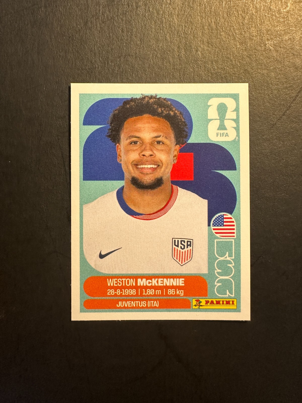 2026 Panini Stickers Fifa World Cup TEAM CARD #USA 10 Weston McKenzie America