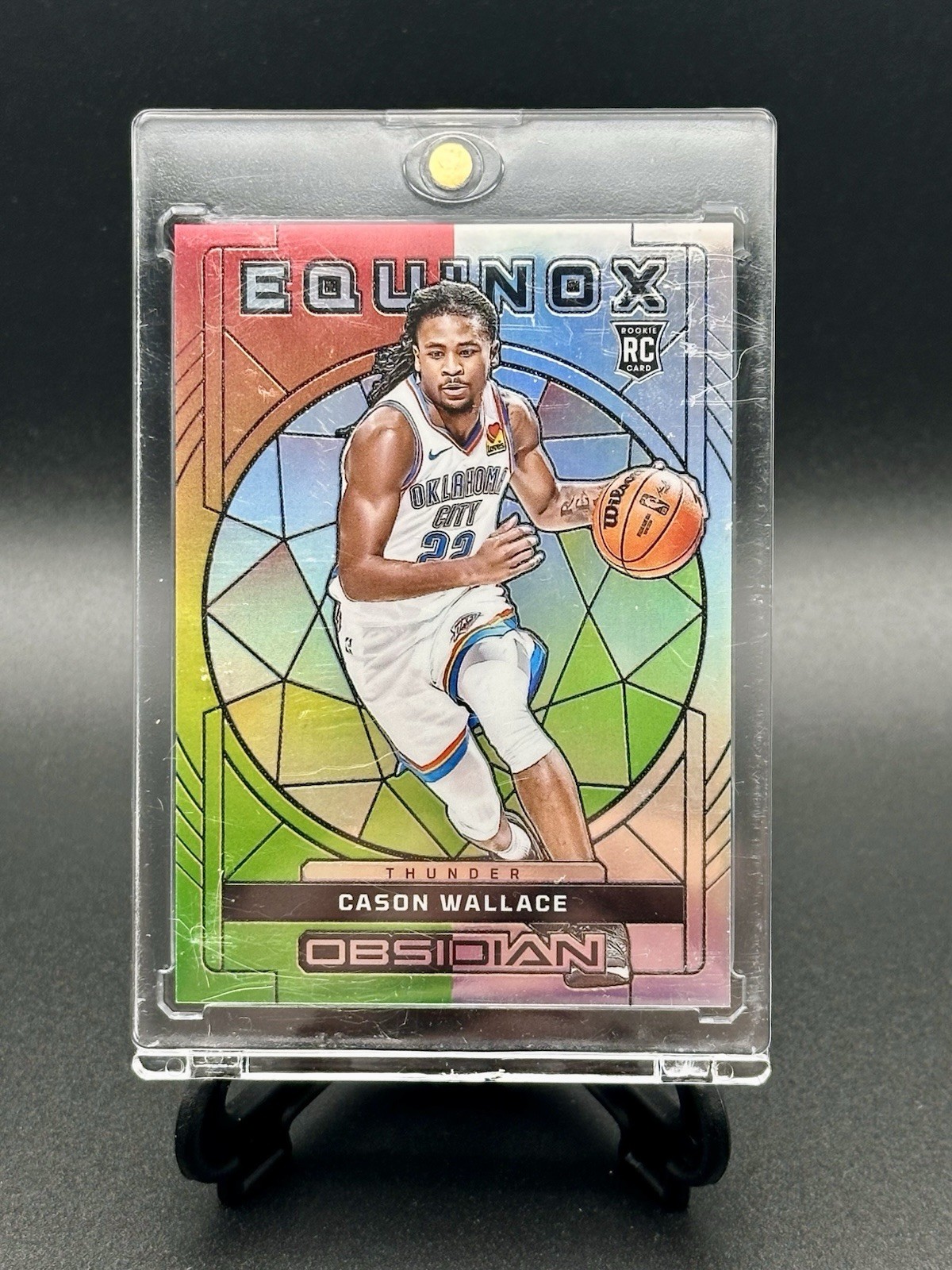 2023-24 Panini Obsidian - Equinox Cason Wallace #20 Electric Etch Reggae /60