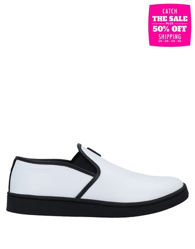 RRP €460 NEIL BARRETT Sneakers in pelle US8 UK5 EU38 bianco Thunderbolt