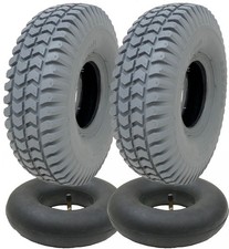 260x85 Gris Scooter de Mobilité Pneu & Tube Ensemble 3.00x4 P6023 Chape ( Set 2)