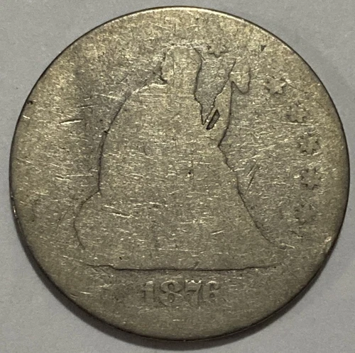 1876 CC - Seated Liberty Quarter - Exact Coin Imaged #SL109