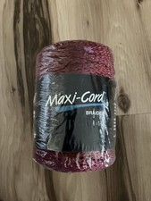 New Maxi-Cord Braided Polypropylene 6mm 100 Yards Macrame Cranberry