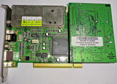 PINNACLE SYSTEMS Bt848KPF PCI TV TUNER CARD #GK12325