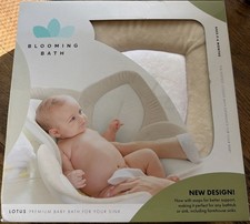 Blooming Bath Lotus Baby Plush Mat for Sink Flower Cream/Clay, 0-6 Months