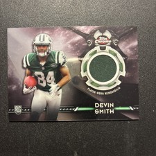 2015 Devin Smith Topps Chrome Rookie Relic Jersey Card Jets RC