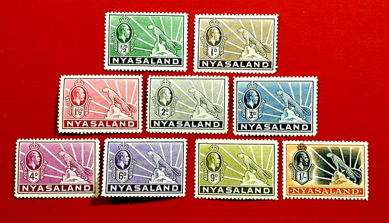 {BRITISH-Nyasaland Protectorate/ Scott #33-46/MINT/CV $54.00/epictronic/JC}
