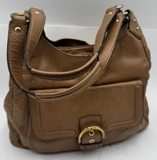 Coach Campbell Women's Handbag Brown Leather Pockets Double Strap Shoulder Bag
