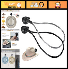 Universal Cowboy Hat Holder for Trucks Cars - 2-Pack Suction Cup Rack, Easy In